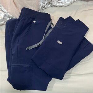 Figs Navy Blue Scrub Set